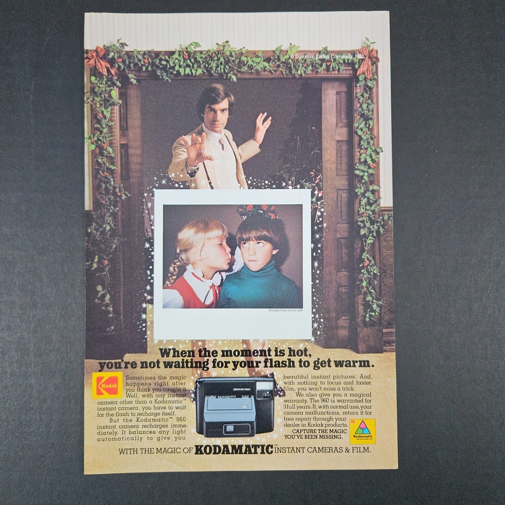 1982 Kodak Kodamatic Instant Camera‎ Vintage Print Ad David Copperfield Magician